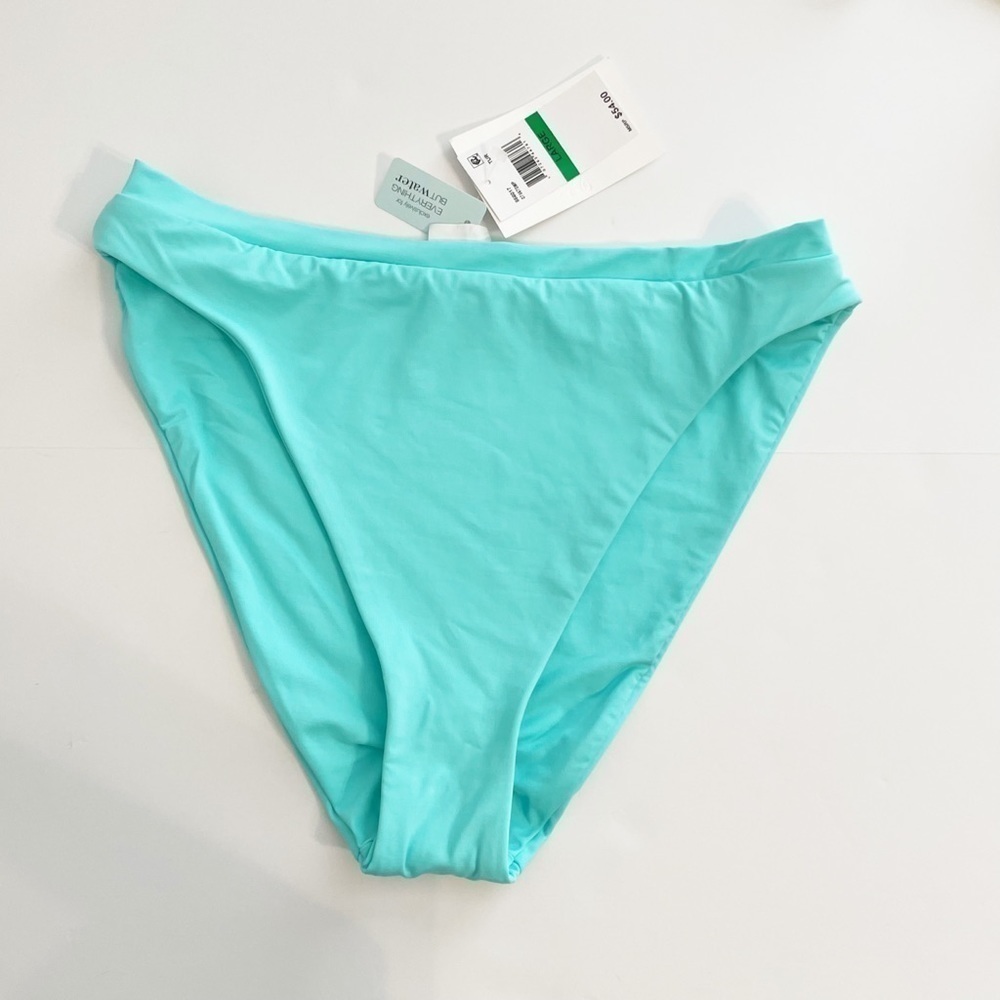 NWT Becca Swim Bottoms High Rise Seafoam Green Turquoise Size Large
